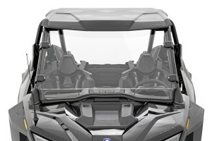 Polaris RZR Turbo R Ultimate Full Windshield - Rough Country - Scratch Resistant - '22-'23